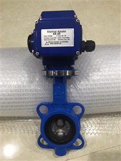 ELECTRIC ACTUATOR ประกอบ BUTTERFLY VALVE WAFER TYPE