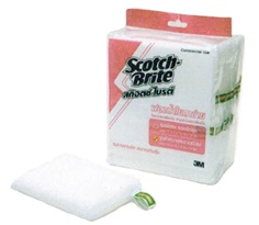Scotch-Brite 3M Sponge Net Light Duty ฟองน้ำใยตาข่ายสำหรับงานทำความสะอาดทั่วไป