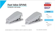 SKP - 3/2 Foot valve 1/4 " ,  SFVM230 Series , SKP - วาล์วเท้าเหยียบ งาน ลม 1/4 ".