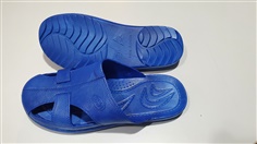  ESD PVC Solid Butterfly Slipper Blue Color(060174-BL)