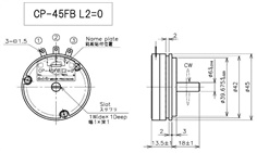 MIDORI Potentiometer CP-45FB, L2=0 Series