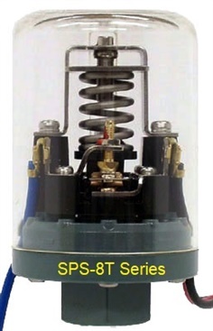 SANWA DENKI Pressure Switch SPS-8T-C, ON/0.42MPa, OFF/0.30MPa, Rc1/4, ZDC2