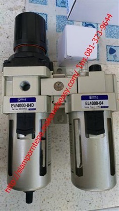 EC4010-04 Manaul Size 1/2" Filter Regulator Lubricator 2 Unit  ฟิลเตอร์ เร็กกูเลเตอร์ แบบ "ปรับมือ" ระบายน้ำ ลม ฝุ่น ส่งฟรีทั่วประเทศ