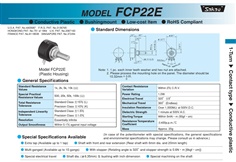 SAKAE Potentiometer FCP22E Series