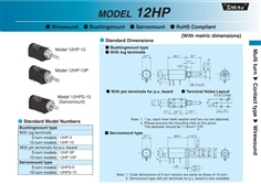 SAKAE Potentiometer 12HP-5 Series