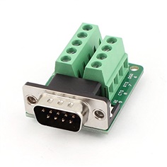 Uxcell DB9 D-SUB 9 Pin Male Adapter RS232 to Terminal Connector Signal Module