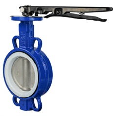 Handle Wafer Butterfly Valve with PTFE seat