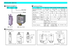 NIHON SEIKI Pressure Switch BN-1217T Series