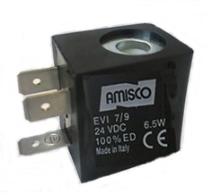 Coil 12V 24V Amisco EVI 7/9 สำหรับ Solenoid valve 3/2 5/2 5/3 จาก Italy ส่งฟรีทั่วประเทศ