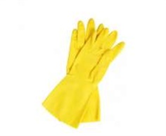 ถุงมือยางเอนกประสงค์ สีเหลือง ถุงมือทำความสะอาด 1โหล