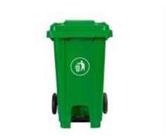 ถังขยะพลาสติก 240 ลิตร มีที่เหยียบ สีเขียว