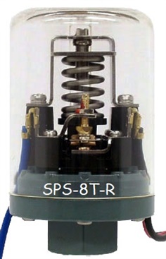 SANWA DENKI Pressure Switch SPS-8T-R-B, ON/0.45MPa, OFF/0.40MPa, Rc1/4, ZDC2