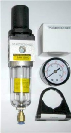 SAW210-02D Filter Regulator Lubricator 2 Unit Size 1/4" Auto  Pressure แรงดัน 0-10 bar กรอง ฝุ่น น้ำ อัตโนมัติ Korea ส่งฟรีทั่วประเทศ