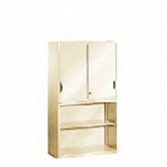 open shelvimg &double swing door cabinet with 2 shelves 900w x 400d x 1550h mm.