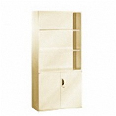 double swing door & open shelving cabinet with 3 shelf 900w x 400d x 1950h mm.