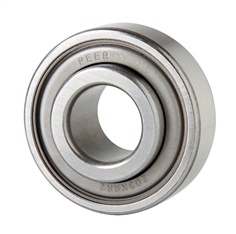 PEER Bearing 203KRR5 Radial/Deep Groove Ball Bearing - Round Bore, 0.5150 in ID, 40 mm OD, 0.7200 in Width, One land riding Nitrile "Buna N" rubber lip, both sides.