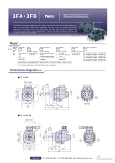 FUJI TECHNO Internal Gear Pump FTP-3FA Series