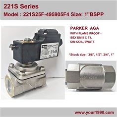 221S Series /Parker AGA (Australian Gas Association Approved Valves) Solenoid Valves