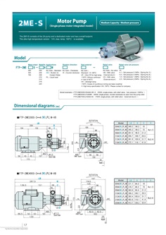 FUJI TECHNO Motor Pump FTP-2ME750S-2AM Series