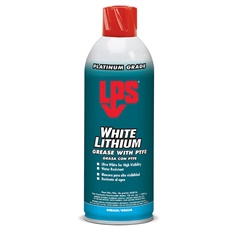 สเปรย์จาระบีขาวหล่อลื่นผสมเทปล่อน  LPS White Lithium Grease with PTFE สเปรย์จาระบีขาวหล่อลื่นผสมเทปล่อน ไม่ละลาย