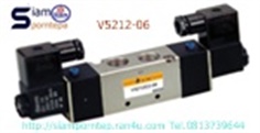 V5212-06-24DC Solenoid valve 5/2 size 1/8" ไฟ 24DC Double coil หรือ คอยล์คู่ Pressure 0-10 bar ใช้ควบคุมทิศทางลม จากใต้หวัน ส่งฟรีทั่วประเทศ