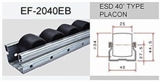 (ESD) 40"Type  Track Placon  Roller(Black) 4 M.