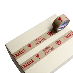 Louis Tape เทปกาวในตัวพิมพ์ลาย Fragile ("Fragile" Printed Kraft Tape)