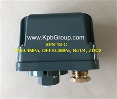 SANWA DENKI Pressure Switch SPS-18-C, ON/0.4MPa, OFF/0.3MPa, Rc1/4, ZDC2
