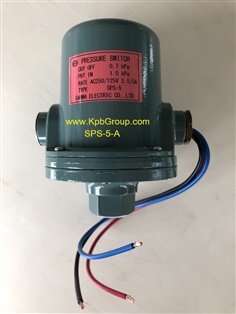 SANWA DENKI Pressure Switch SPS-5-A, ON/1.0kPa, OFF/0.7kPa, Rc3/8, ZDC2