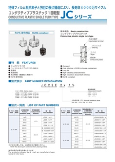 NIDEC Potentiometer JC22S Series
