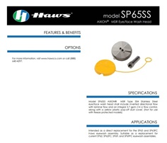 Axion MSR Eye/Face Wash Head, Brand: Haws (USA), Model: SP65SS