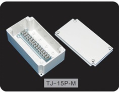 TIBOX TJ-15P-M กล่องพลาสติก พร้อมเทอร์มินอลบล็อก (Plastic Terminal Block Box IP66) 15Pole 10A Size : 100x180x75 mm.