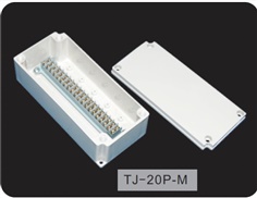 TIBOX TJ-20P-M กล่องพลาสติก พร้อมเทอร์มินอลบล็อก (Plastic Terminal Block Box IP66) 20Pole 10A Size : 223x100x75 mm.
