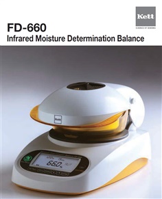 Infrared Moisture Determination Balance. Brand : Kett (Japan), Model: FD-660