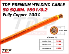 TDP WELDING CABLE ขนาด 50 SQ.MM FULLY COPPER Orange