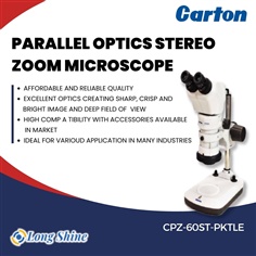 กล้องจุลทรรศน์ CARTON PARALLEL OPTICS STEREO ZOOM MICROSCOPE CPZ-60ST-PKTLE
