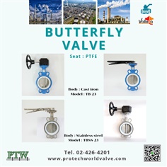 Butterfly Valve Wafer Type , PTFE