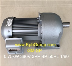 MITSUBISHI Geared Motor GM-SP, 0.75kW 380V 3PH 4P 50Hz 1/80