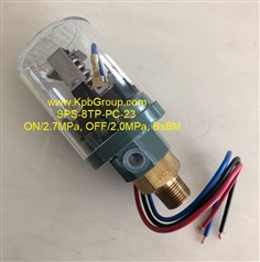 SANWA DENKI Pressure Switch SPS-8TP-PC-23, ON/2.7MPa, OFF/2.0MPa, BsBM