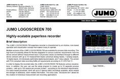 JUMO Logoscreen 700 Highly-scalable paperless recorder (ขายส่งจำนวนมาก)
