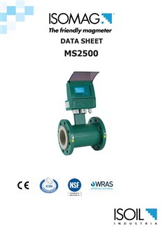 Magmeter (Magnetic Flow Meter), Model: MS2500, Brand: ISOIL Industria (Italy)