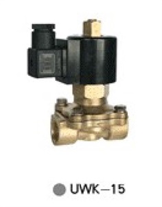 UWK-15-220V Uni-D Solenoid valve No แบบเปิด ทองเหลือง 2/2 size 1/2" ไฟ 220V Pressure 0-10kg/cm2(bar) 150psi Temp 99C ใช้กับ น้ำ ลม น้ำมัน