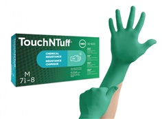 ถุงมือไนไตรแบบกล่อง ไม่มีแป้ง ยี่ห้อ ANSELL TOUCH-N-TUFF 92-600