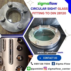 Circular sight glass fitting to DIN 28120