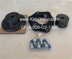MIKI PULLEY Rubber Body, Bolts, Spring Pin, Cylindrical Hub, Flange Hub CF-A-008-O2-1360