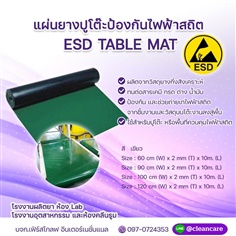 แผ่นยางปูโต๊ะป้องกันไฟฟ้าสถิต  ESD Table Mat