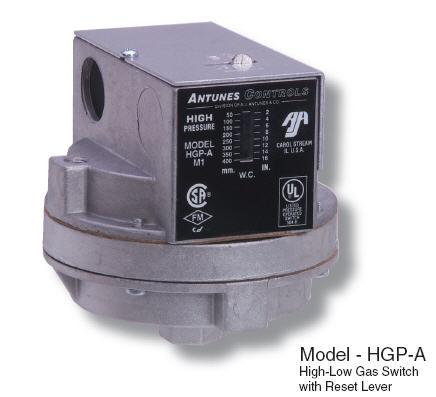 ANTUNES High-Low Gas Switch,Gas Pressure Switches,ANTUNES,Instruments and Controls/Switches