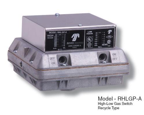 ANTUNES Model - RHLGP-A High-Low Gas Switch Recycle Type,Gas Pressure Switches,ANTUNES,Instruments and Controls/Switches