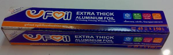 U Foil : Size 45 cm.x 150 m.,Aluminium Foil,U Foil : Extra Think ( หนาพิเศษ ),Metals and Metal Products/Aluminum