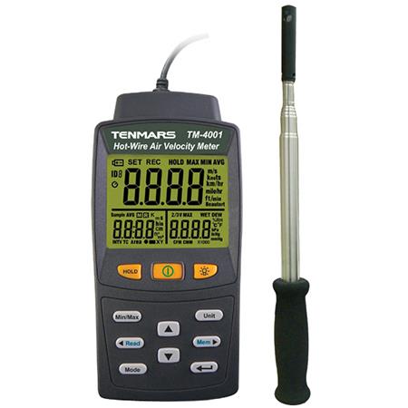 เครื่องวัดความเร็วลมแบบ Hot Wire Anemometer รุ่น TM-4001,Hot wire Anemometer ,Tenmars,Instruments and Controls/Air Velocity / Anemometer